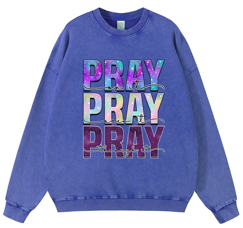 Pray Pray Pray Lady Vintage Washed Cotton Sweatshirt Street Soft Pullover Hipster High Quality Hoodies Autumn Casual
Pray Pray Pray Lady Vintage Washed Cotton Sweatshirt Street Soft Pullover Hipster High Quality Hoodies Autumn Casual