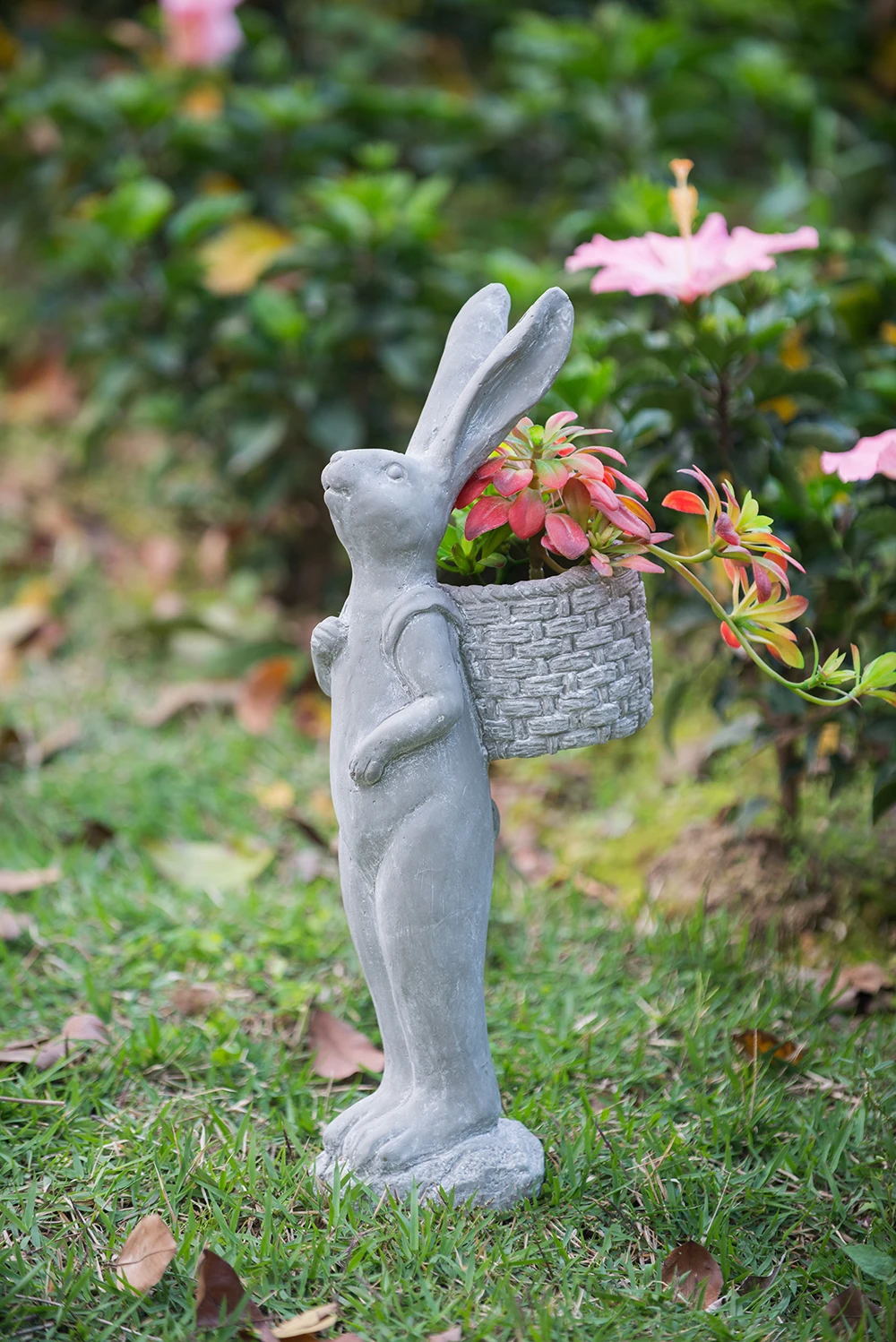 8.5x5.5x19.5" Tall Gray Cement Rabbit Basket Planter
8.5x5.5x19.5" Tall Gray Cement Rabbit Basket Planter