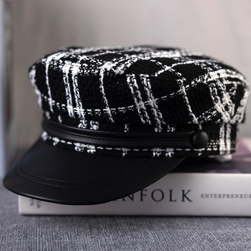 High Quality Casual Military Cap Man Woman Woolen Flat Hats Captain Cap White Vintage Leather Bill Newsboy Cap FDM08
High Quality Casual Military Cap Man Woman Woolen Flat Hats Captain Cap White Vintage Leather Bill Newsboy Cap FDM08