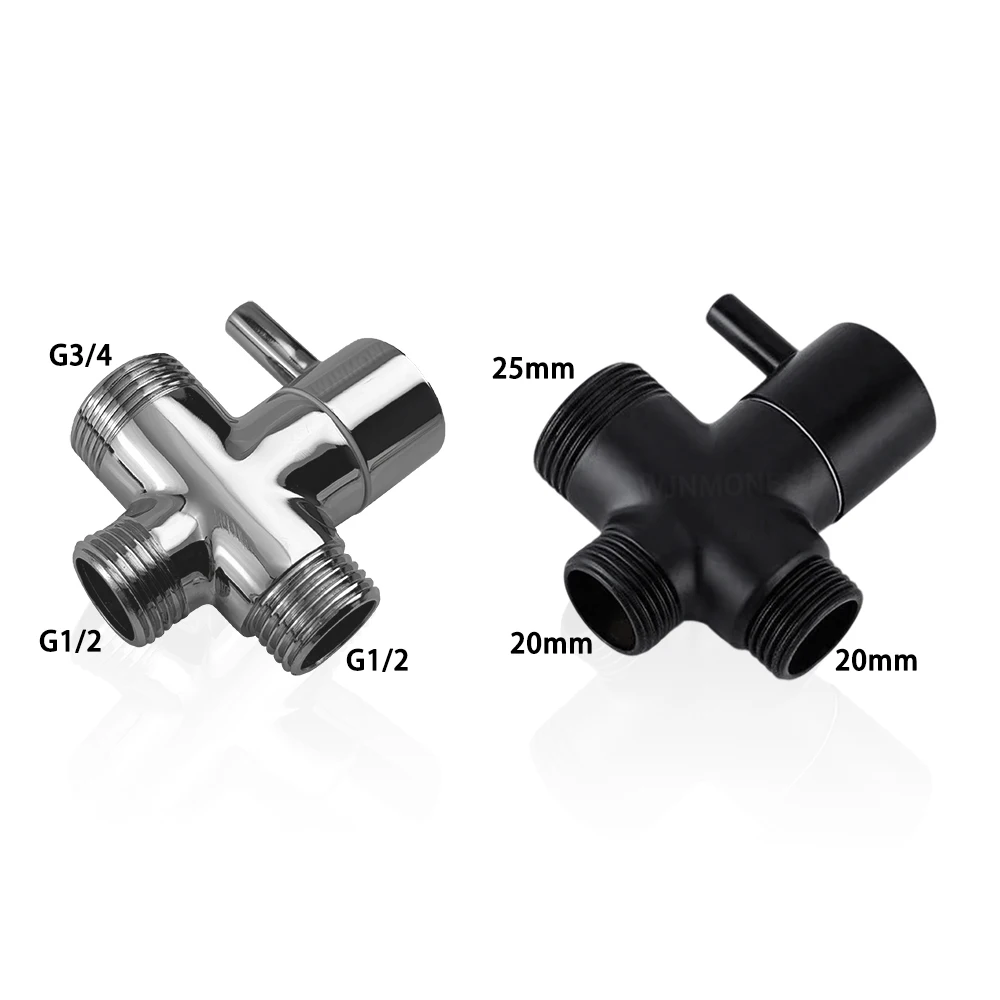 Copper G1/2-G3/4 Shower System T Adapter Diverter Valve 3 Way Tap Water Separator Shower Head Converter for Bathroom Accessories
Copper G1/2-G3/4 Shower System T Adapter Diverter Valve 3 Way Tap Water Separator Shower Head Converter for Bathroom Accessories