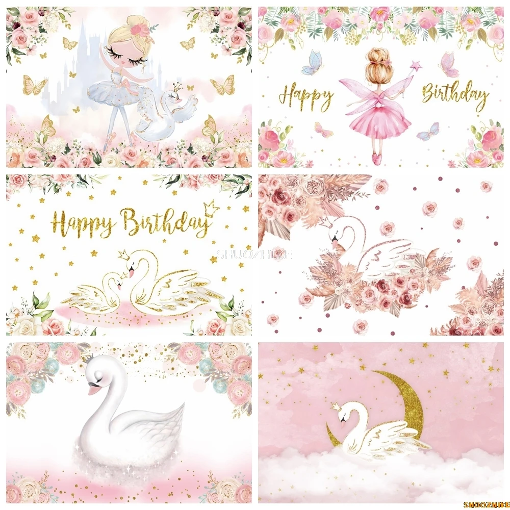 Swan Backdrop for Photography Butterfly Flower Princess Girl Ballet Baby Shower Birthday Party Photographic Background Photo Stu
Swan Backdrop for Photography Butterfly Flower Princess Girl Ballet Baby Shower Birthday Party Photographic Background Photo Stu
