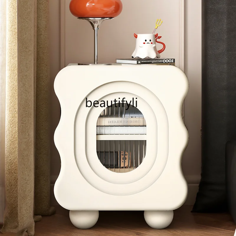 French Cream Style Bedside Table Creative Designer Modern Simple Small Apartment Bedroom Bedside Cabinet
French Cream Style Bedside Table Creative Designer Modern Simple Small Apartment Bedroom Bedside Cabinet