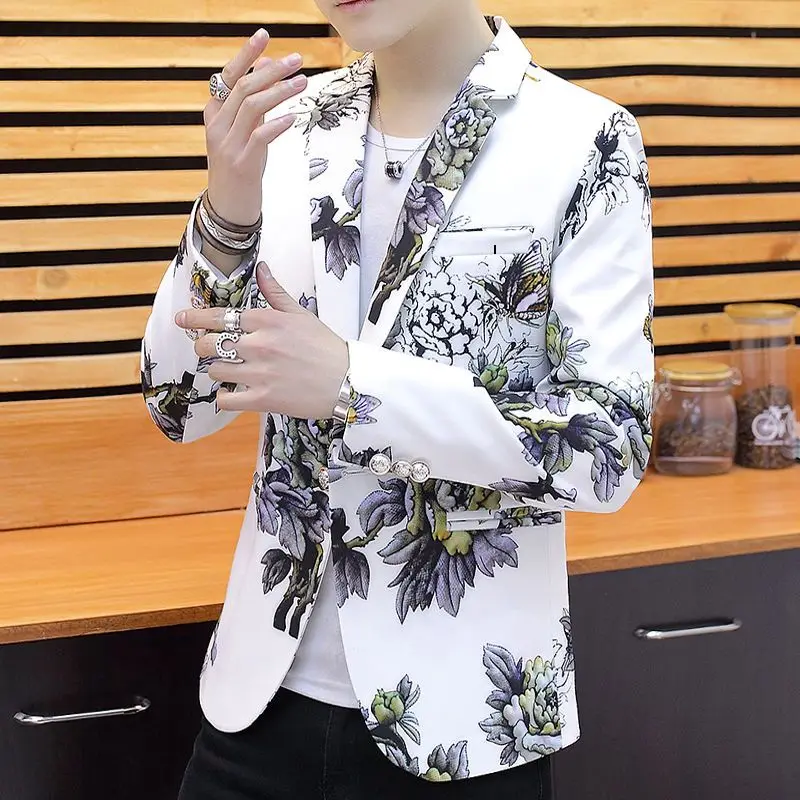 Men's Slim Fit Floral Print Blazer Spring Autumn Casual Wedding Party Suit Jacket Trendy Youth Coat
Men's Slim Fit Floral Print Blazer Spring Autumn Casual Wedding Party Suit Jacket Trendy Youth Coat