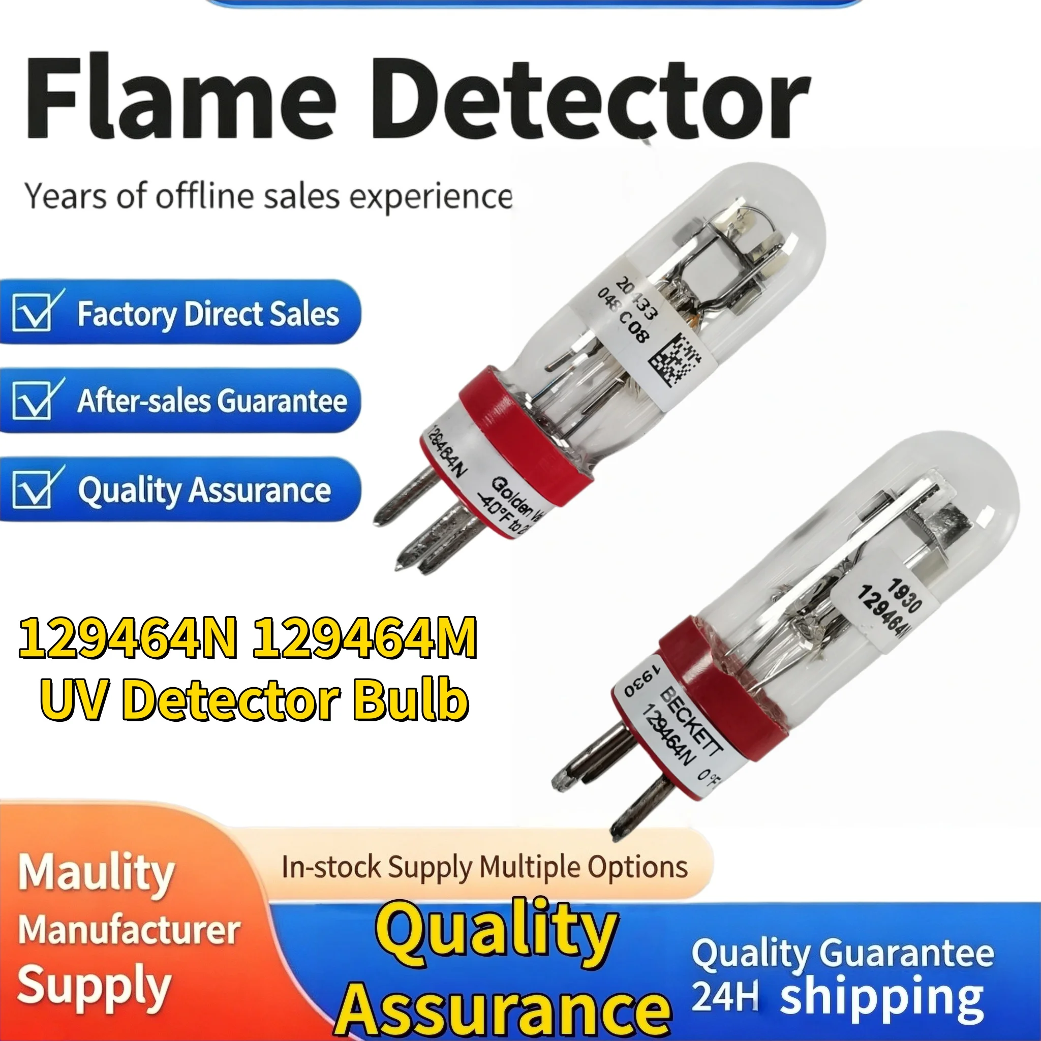 Industrial Burner Photocell UV Detector Bulb 129464N 129464M Flame Sensing Component, 24h Fast Shipping
Industrial Burner Photocell UV Detector Bulb 129464N 129464M Flame Sensing Component, 24h Fast Shipping