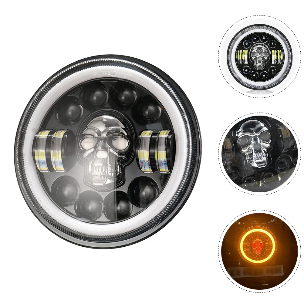7 Inch LED Skull Headlight Black ABS Angel Motorcycle Led Headlight Eyes Motorcycle Off-road Vehicle Modification LED Headlights
7 Inch LED Skull Headlight Black ABS Angel Motorcycle Led Headlight Eyes Motorcycle Off-road Vehicle Modification LED Headlights