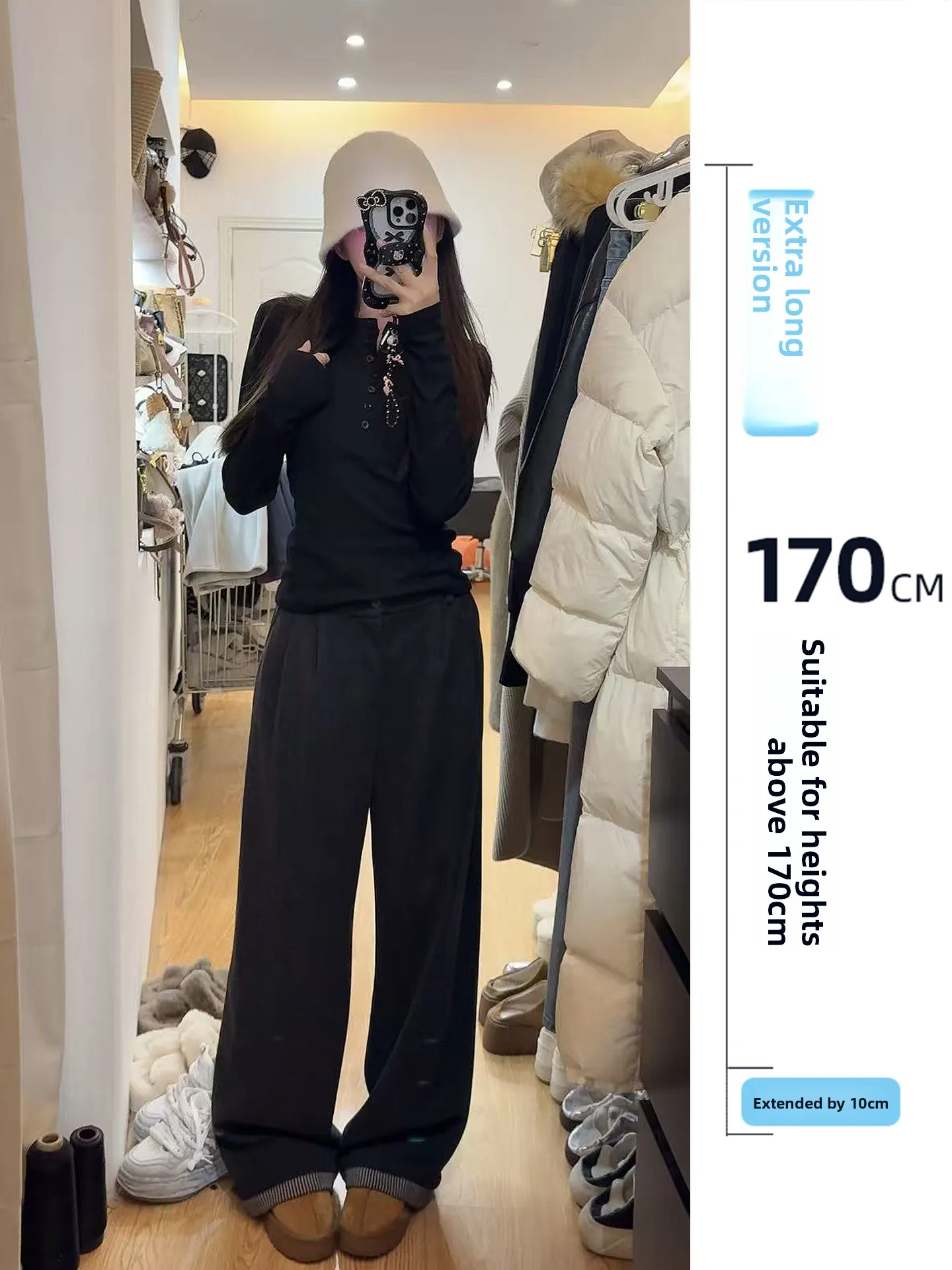 Thiened Long Version American Sle Casual Pants Women Autumn Winter Wide Leg Floor Length Woolen Straight Tube Trousers
Thiened Long Version American Sle Casual Pants Women Autumn Winter Wide Leg Floor Length Woolen Straight Tube Trousers