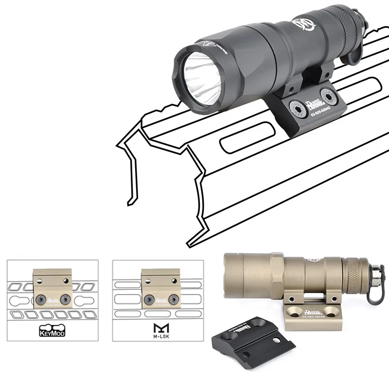 Mini Airsoft Flashlight Scout Light with SMR Rail Offset Side Mount for Surefire M300 M600 - Outdoor Light Base Accessories
Mini Airsoft Flashlight Scout Light with SMR Rail Offset Side Mount for Surefire M300 M600 - Outdoor Light Base Accessories