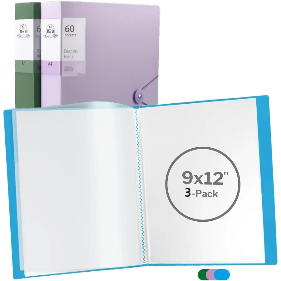 Display Book Folder A4 with 60 Plastic Pots 3 Pack Presentation Display Folders Poly Pot Folder and File with Plastic Sleeves f
Display Book Folder A4 with 60 Plastic Pots 3 Pack Presentation Display Folders Poly Pot Folder and File with Plastic Sleeves f
