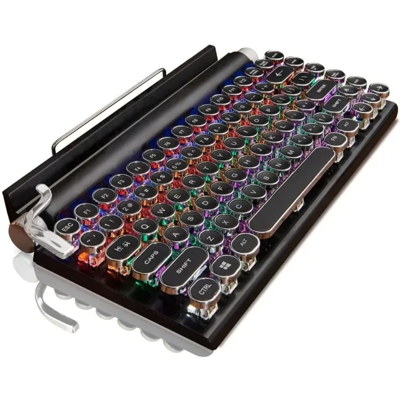 Home.Typewriter Keyboard Wireless Retro Style, Vintage Classical Mechanical Keyboard with Bluetooth for IPAD PC/Laptop
Home.Typewriter Keyboard Wireless Retro Style, Vintage Classical Mechanical Keyboard with Bluetooth for IPAD PC/Laptop