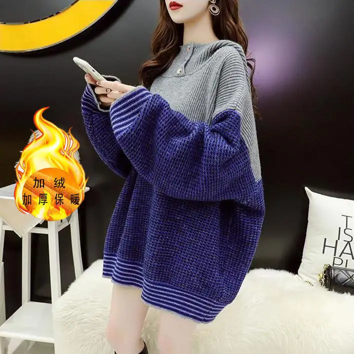Cashmere Elegant Hooded Women Sweater Soft Knitted Basic Pullovers Warm Loose Thick Female Knitwear Jumper Sweaters Ladies L13
Cashmere Elegant Hooded Women Sweater Soft Knitted Basic Pullovers Warm Loose Thick Female Knitwear Jumper Sweaters Ladies L13