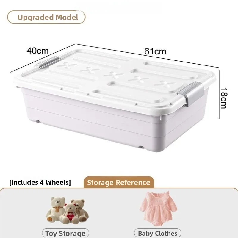 Underbed Storage Box Flat with Wheels Place under the Bed Large Capaci Clothes Organizer Plastic Storage Box
Underbed Storage Box Flat with Wheels Place under the Bed Large Capaci Clothes Organizer Plastic Storage Box