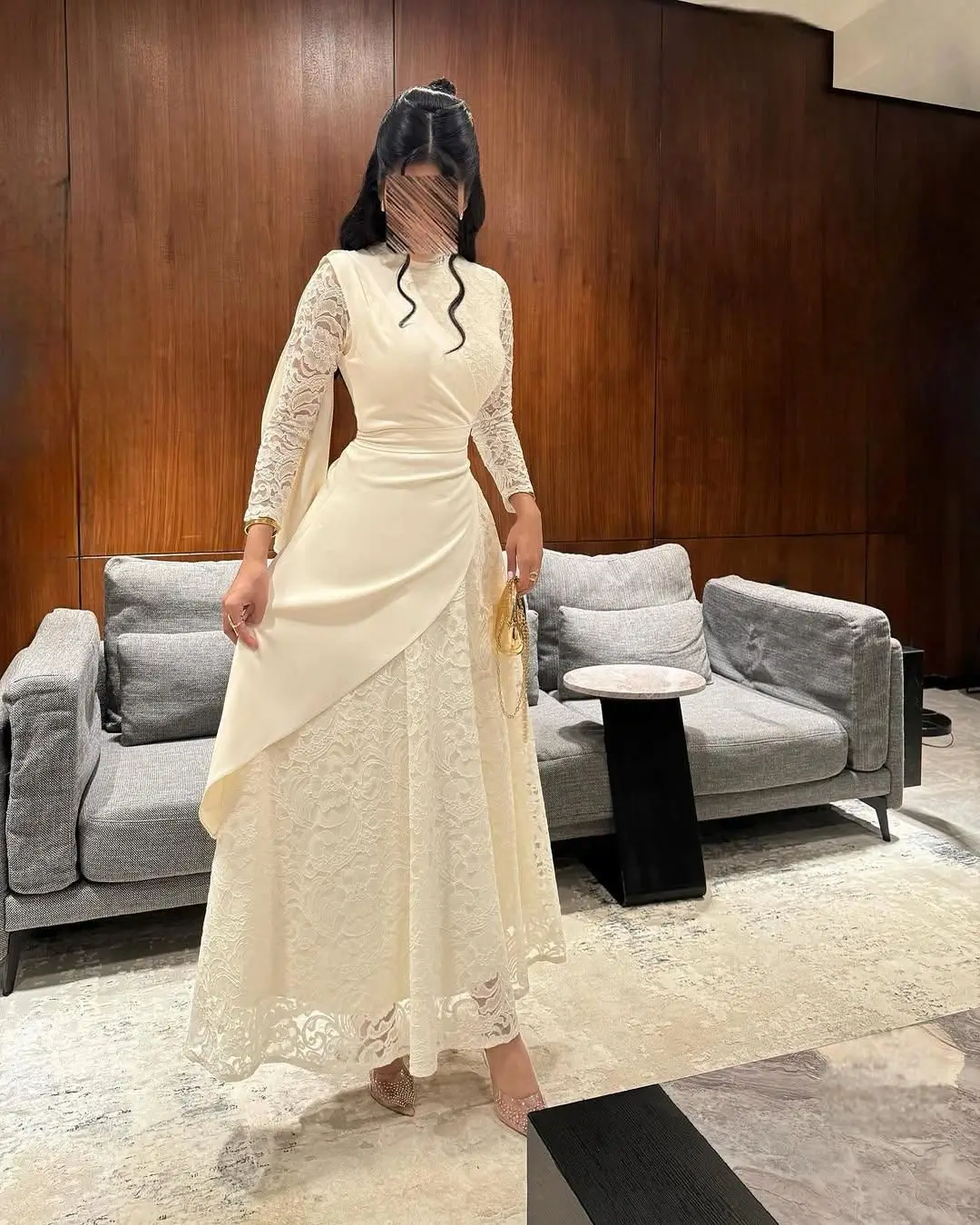 Jirocum Customized Elegant Lace Evening Gowns High Collar A-line Midi Dresses Bespoke Occasion Formal Party Wedding Guest Dress
Jirocum Customized Elegant Lace Evening Gowns High Collar A-line Midi Dresses Bespoke Occasion Formal Party Wedding Guest Dress