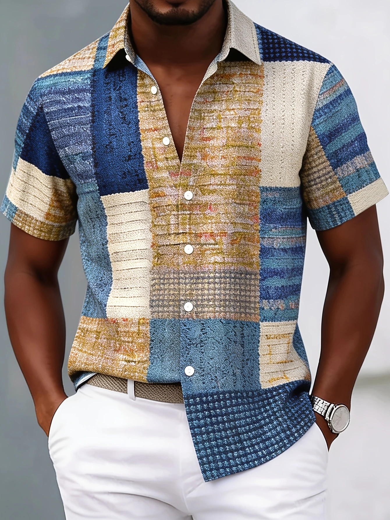 2026 Summer Men's Shirt Fashion Color Blocked Printing Quick Drying Leisure Outdoor Sports T-shirt Shirt High Quality
2026 Summer Men's Shirt Fashion Color Blocked Printing Quick Drying Leisure Outdoor Sports T-shirt Shirt High Quality