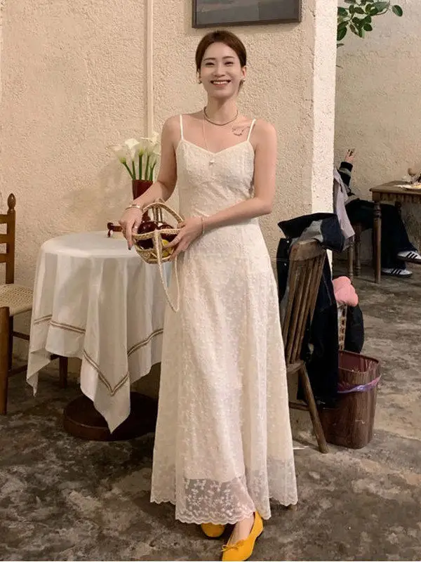 plus Size Spring Dress Gentle Style Lace Strap Dress Slimming Waist for Outerwear Long Skirt French Style High Waist A-Line D...
plus Size Spring Dress Gentle Style Lace Strap Dress Slimming Waist for Outerwear Long Skirt French Style High Waist A-Line D...