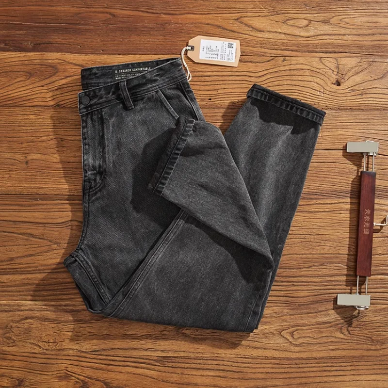 Autumn and winter heavy new black gray heavy wash straight tube street personality style all matching conical denim long pants m
Autumn and winter heavy new black gray heavy wash straight tube street personality style all matching conical denim long pants m