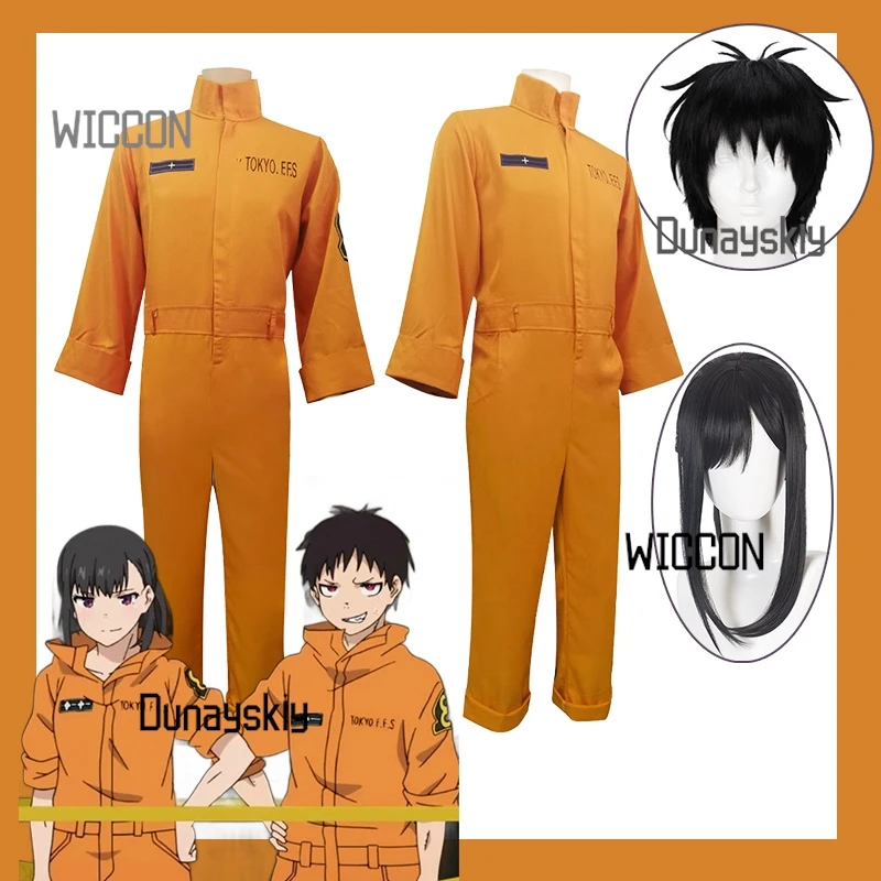 Enen no Shouboutai Fire Force Shinra Maki Oze Cosplay Costume 8th Special Fire Brigade Uniform Set wig Halloween Anime Roleplay
Enen no Shouboutai Fire Force Shinra Maki Oze Cosplay Costume 8th Special Fire Brigade Uniform Set wig Halloween Anime Roleplay