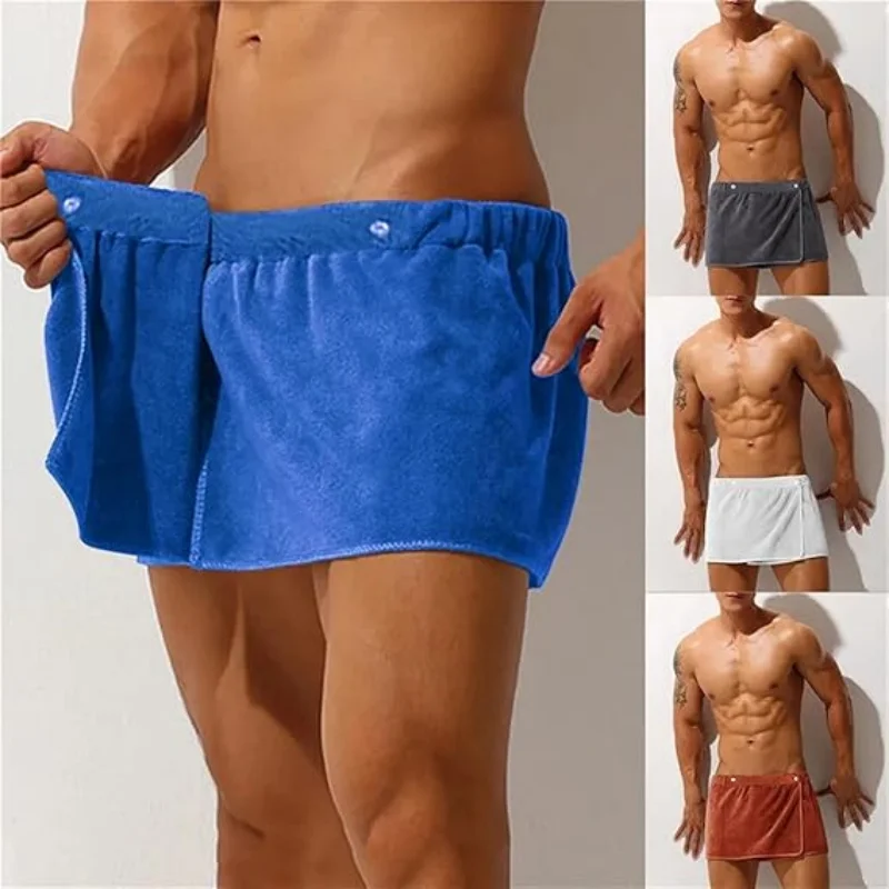 Men's Sexy Shorts Bathrobe Bath Towel Soft Side Open Pajamas Towel Thick Swimming Soft Beach Shower Culottes Men's Shower Skirt
Men's Sexy Shorts Bathrobe Bath Towel Soft Side Open Pajamas Towel Thick Swimming Soft Beach Shower Culottes Men's Shower Skirt