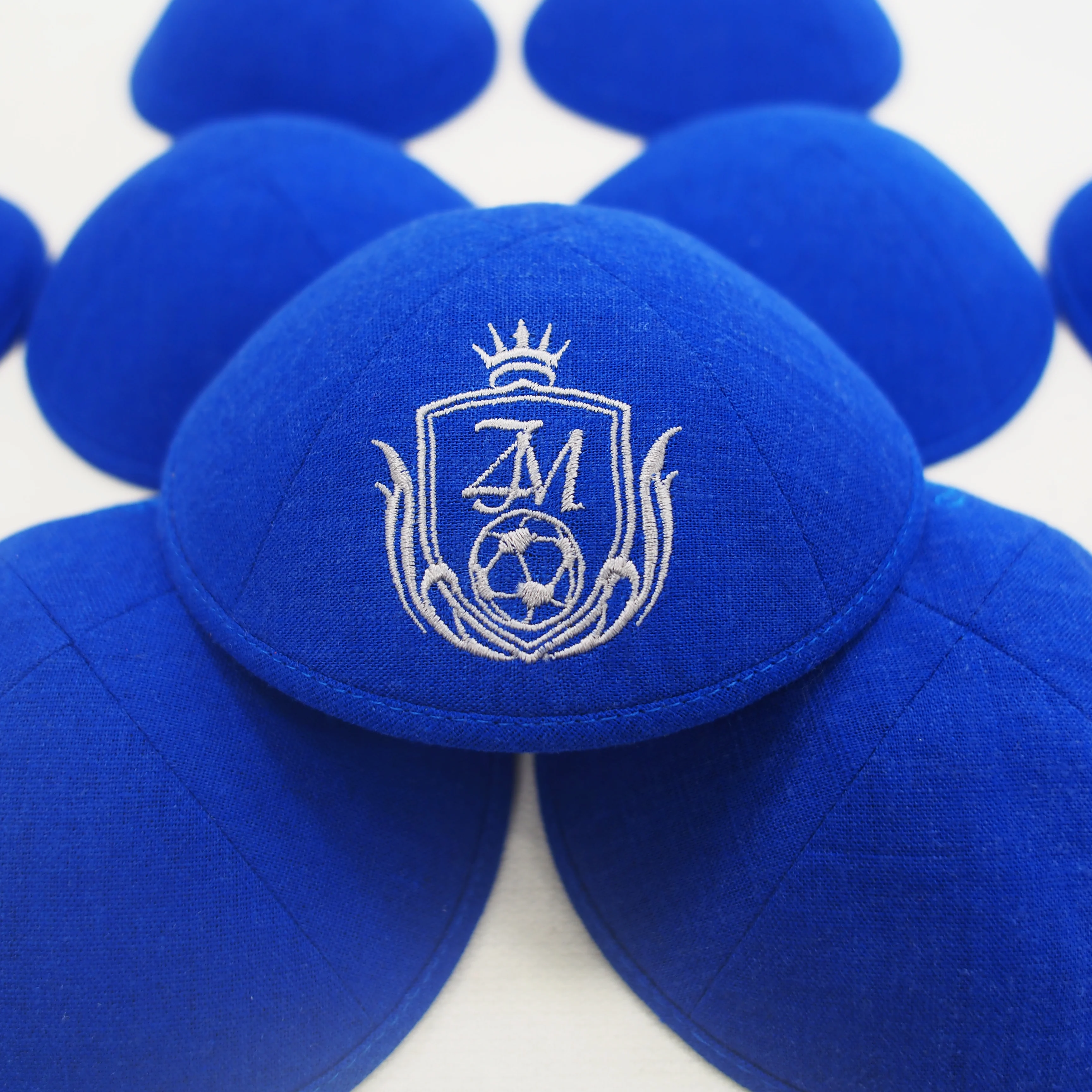 Dark blue custom embroidered linen kippah Jewish Ahava, customizable for weddings, barbat mitzvahs, and Jewish gifts
Dark blue custom embroidered linen kippah Jewish Ahava, customizable for weddings, barbat mitzvahs, and Jewish gifts