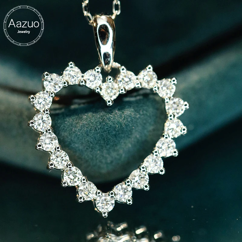 Aazuo Real 18K Solid White Gold Natrual Diamonds 0.60ct Heart Shape Necklace For Women And Girls Perfect for Special Occasions
Aazuo Real 18K Solid White Gold Natrual Diamonds 0.60ct Heart Shape Necklace For Women And Girls Perfect for Special Occasions
