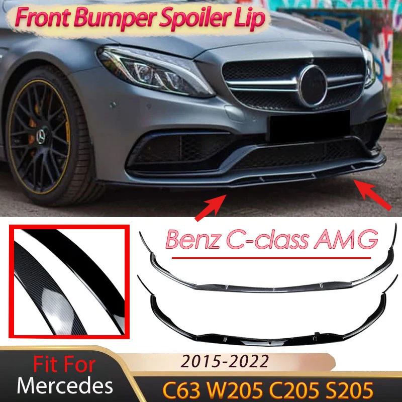 Автомобильный передний бампер, спойлер для Mercedes-Benz C-class C63 W205 C205 S205 AMG 2015-2022, нижняя защита лезвия диффузора, разветвителя 
Автомобильный передний бампер, спойлер для Mercedes-Benz C-class C63 W205 C205 S205 AMG 2015-2022, нижняя защита лезвия диффузора, разветвителя