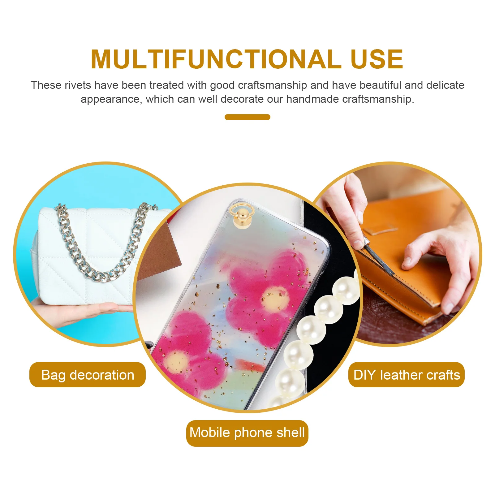 20Sets Craft Rivets Fasteners Phone Case Screws Durable DIY Bag Strap Chain Copper Studs Screws Rivets Fasteners
20Sets Craft Rivets Fasteners Phone Case Screws Durable DIY Bag Strap Chain Copper Studs Screws Rivets Fasteners