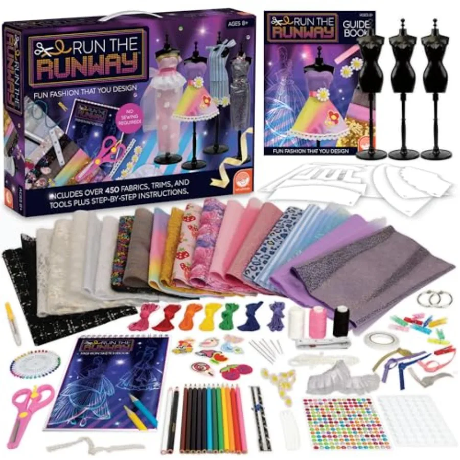 Fashion Designer Kits Ages 8+ - Run The Runway DIY Craft Kit for Girls - Creative Learning Activity for - Design Dresses
Fashion Designer Kits Ages 8+ - Run The Runway DIY Craft Kit for Girls - Creative Learning Activity for - Design Dresses
