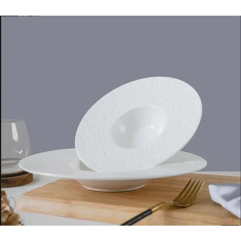 Restaurant Ceramic Tableware Nordic Household Solid Color Straw Hat Plate Pasta Dessert Round Decorative
Restaurant Ceramic Tableware Nordic Household Solid Color Straw Hat Plate Pasta Dessert Round Decorative