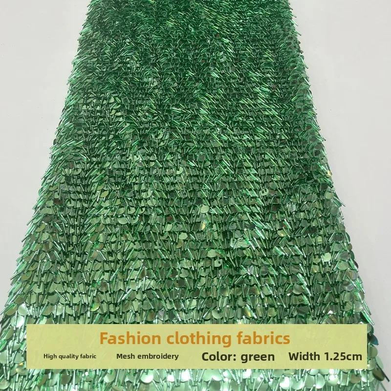 Mesh Tube Bead Sequin Embroidered Fabric for Fashion Perspective Wedding Dress Clothing Diy Cloth By The Yard Sewing Material
Mesh Tube Bead Sequin Embroidered Fabric for Fashion Perspective Wedding Dress Clothing Diy Cloth By The Yard Sewing Material