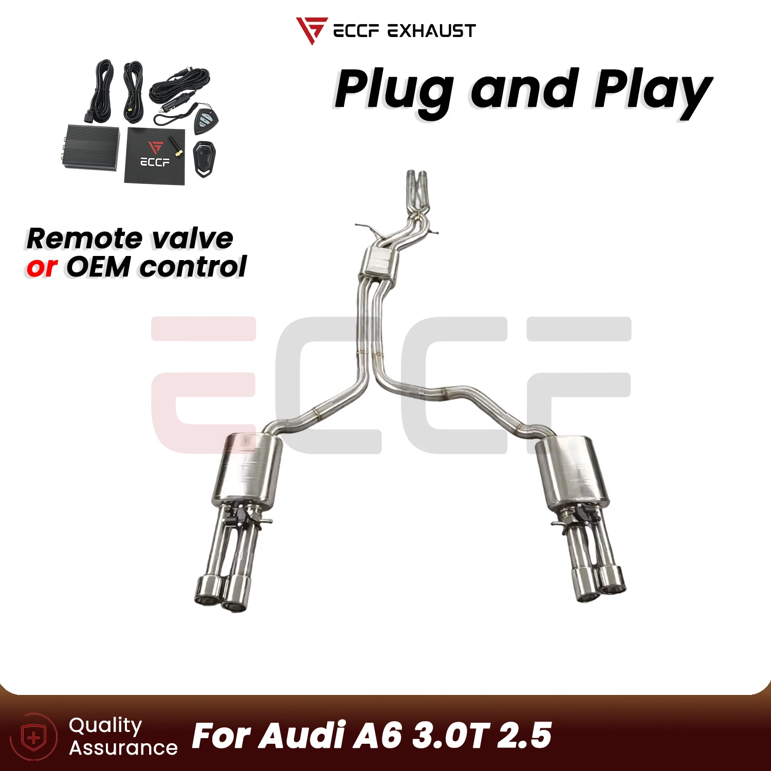 Aggressive Sound FOR Audi A6 3.0T 2.5 Valvetronic Exhaust T304 Stainless Steel Catback Exhaust Plug and Play Performance Upgrade
Aggressive Sound FOR Audi A6 3.0T 2.5 Valvetronic Exhaust T304 Stainless Steel Catback Exhaust Plug and Play Performance Upgrade
