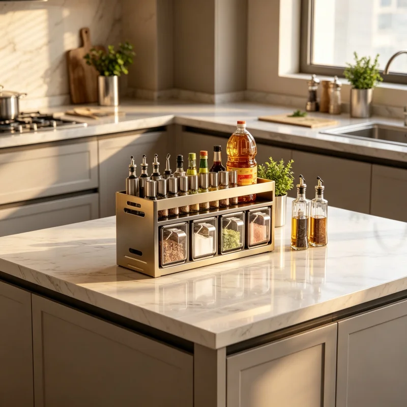 Wall Mounted Stainless Steel Spice Rack Multi-functional Kitchen Seasoning Jar Storage Box Rustproof Wall Shelf Home Kitchen
Wall Mounted Stainless Steel Spice Rack Multi-functional Kitchen Seasoning Jar Storage Box Rustproof Wall Shelf Home Kitchen