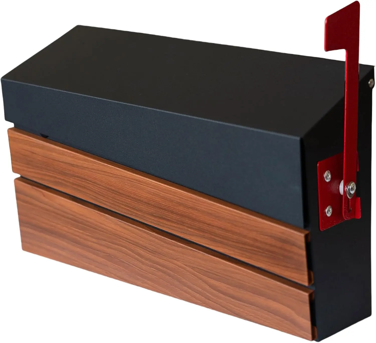 Wall Mount Mailbox, Wood-Grain Metal, Rustproof Large Capacity, Outdoor Drop Box with Flag
Wall Mount Mailbox, Wood-Grain Metal, Rustproof Large Capacity, Outdoor Drop Box with Flag