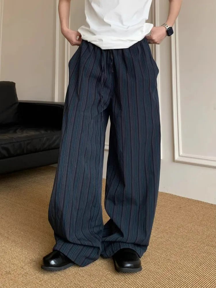 Широкие брюки в американском стиле ретро Lazy Sle для мужчин и женщин, свободные повседневные дизайнерские спортивные длинные брюки Blade ape в вертикальную полоску
Широкие брюки в американском стиле ретро Lazy Sle для мужчин и женщин, свободные повседневные дизайнерские спортивные длинные брюки Blade ape в вертикальную полоску