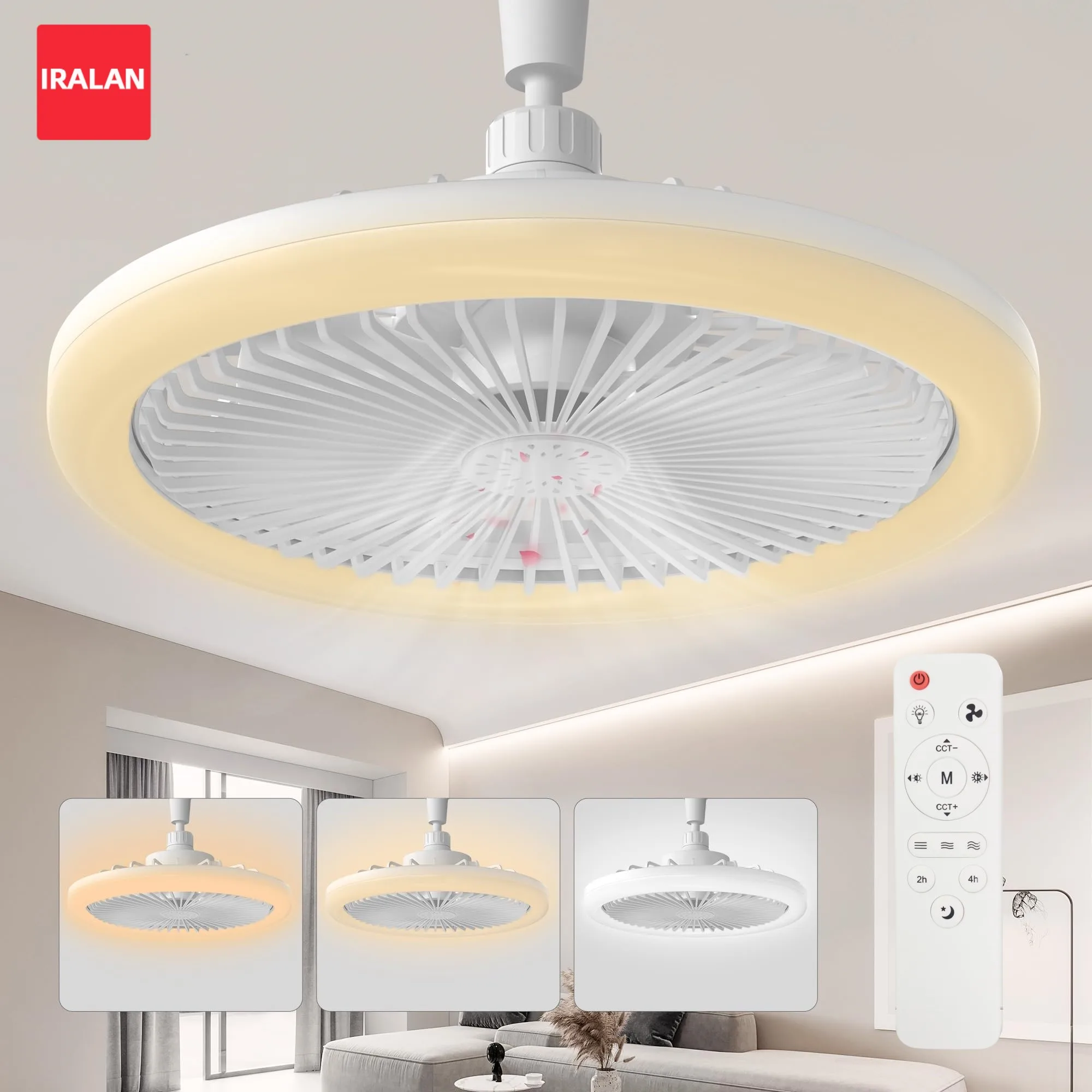Rotatable Small Fan 2in1 Lighting Ceiling Lamp Fan LED E27 Converter Base Lamp Energy Saving for Home Living Room Noise Mute
Rotatable Small Fan 2in1 Lighting Ceiling Lamp Fan LED E27 Converter Base Lamp Energy Saving for Home Living Room Noise Mute