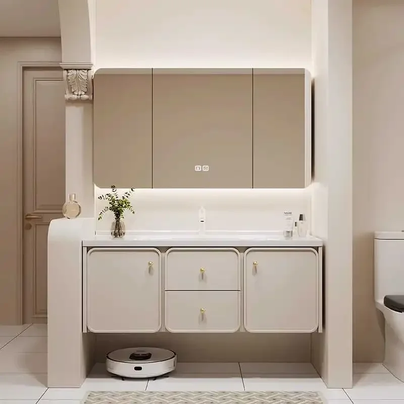 Perfume Luxury Bathroom Cabinet Drawer Design Solid Wood Bathroom Cabinet Mirror Storage Organizer Gabinete Unique Furniture
Perfume Luxury Bathroom Cabinet Drawer Design Solid Wood Bathroom Cabinet Mirror Storage Organizer Gabinete Unique Furniture