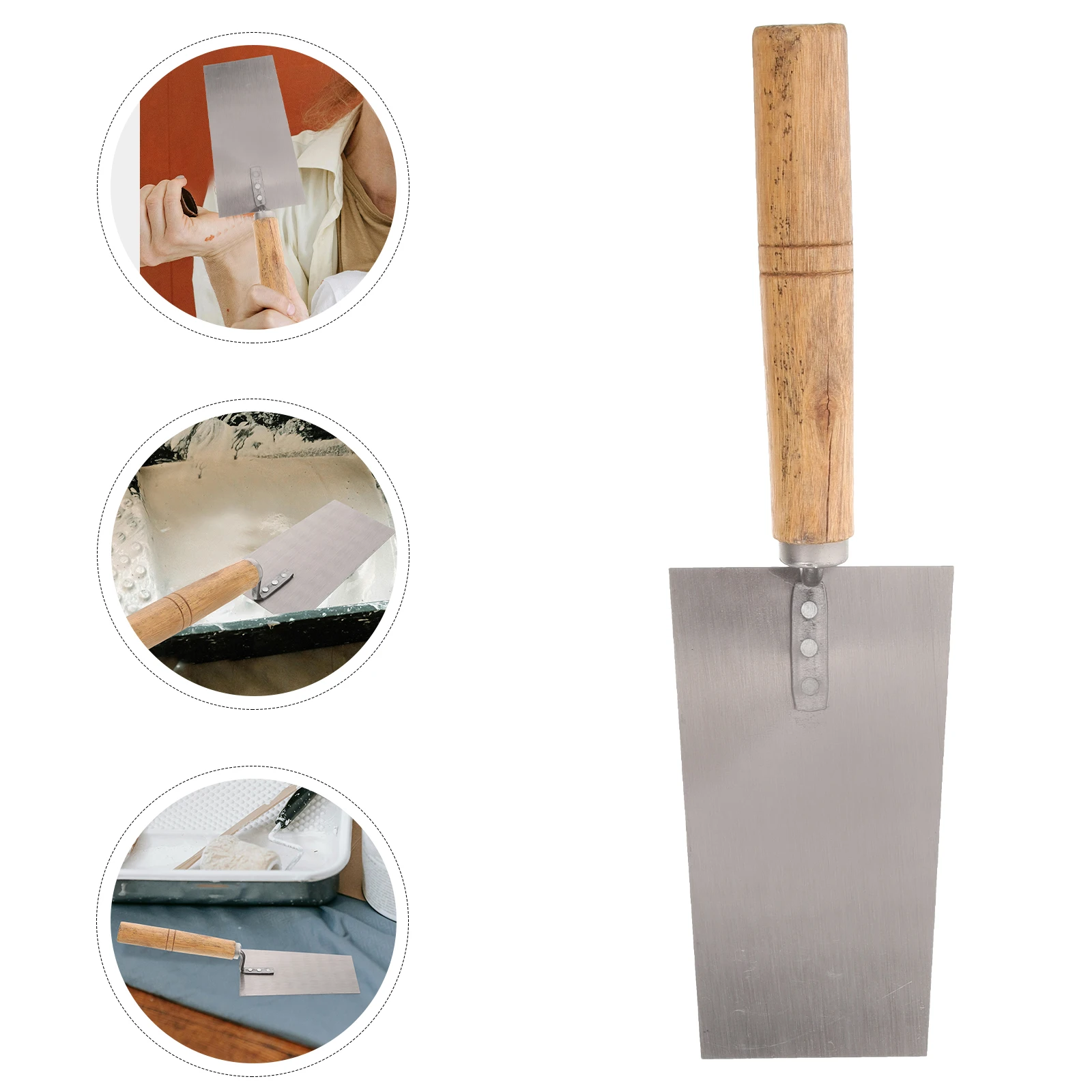 Wood Handle Plastering Trowel Comfortable Gentle Design Easy Grasp High Efficiency Mortar Finishing Tool Drywall Smoothing 
Wood Handle Plastering Trowel Comfortable Gentle Design Easy Grasp High Efficiency Mortar Finishing Tool Drywall Smoothing