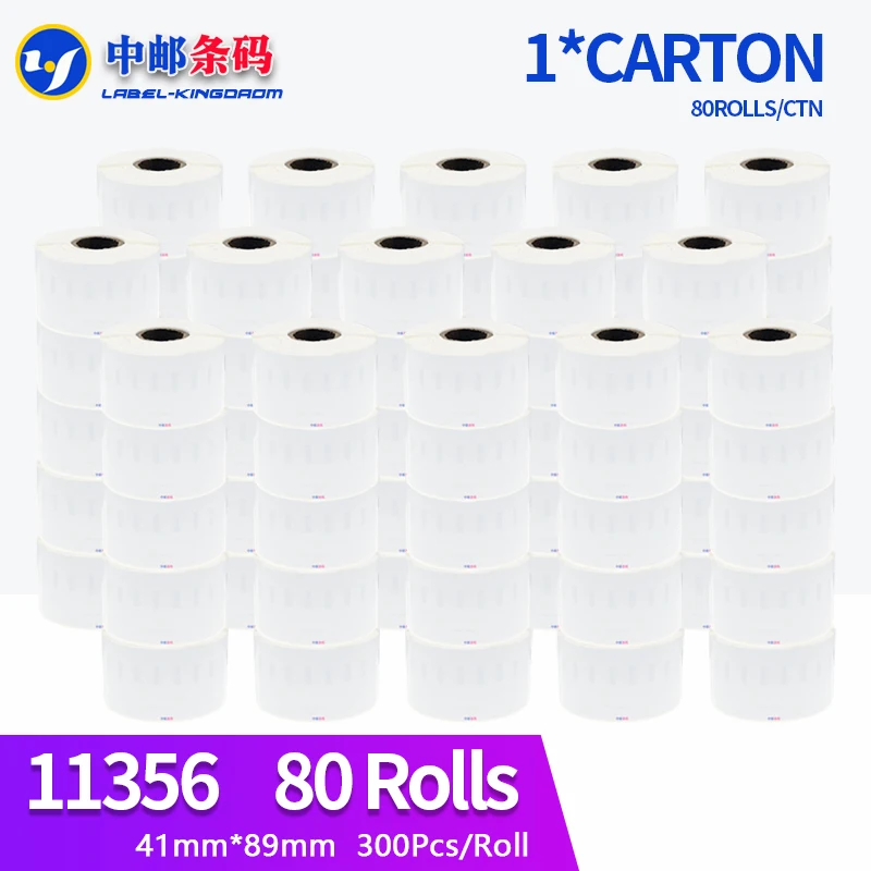 80 Roll Dymo Generic 11356 Label 41mm*89mm 300Pcs Sticker Compatible for LabelWriter 400 LW450 Turbo Thermal Printer
80 Roll Dymo Generic 11356 Label 41mm*89mm 300Pcs Sticker Compatible for LabelWriter 400 LW450 Turbo Thermal Printer