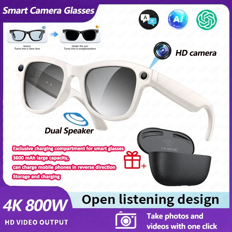 4K HD AI Smart Glasses, Bluetooth Hands-Free Calling with Built-in HD Camera, Smart Voice Assistant Eyewear
4K HD AI Smart Glasses, Bluetooth Hands-Free Calling with Built-in HD Camera, Smart Voice Assistant Eyewear