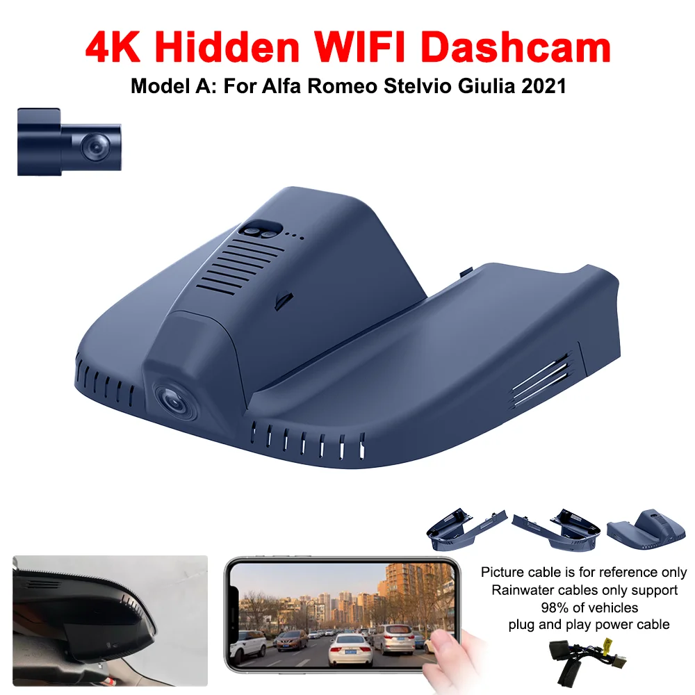 Customized 4K HD 2160P Dash Cam For Alfa Romeo Giulia Stelvio Quadrifoglio QV Veloce Sprint Front and Rear WIFI Car Dvr DashCam
Customized 4K HD 2160P Dash Cam For Alfa Romeo Giulia Stelvio Quadrifoglio QV Veloce Sprint Front and Rear WIFI Car Dvr DashCam