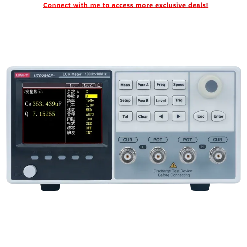 UNI-T UTR2810E+ UTR2811E+ Частота измерения цифрового моста 10 кГц Низкочастотный прибор для измерения компонентов
UNI-T UTR2810E+ UTR2811E+ Частота измерения цифрового моста 10 кГц Низкочастотный прибор для измерения компонентов