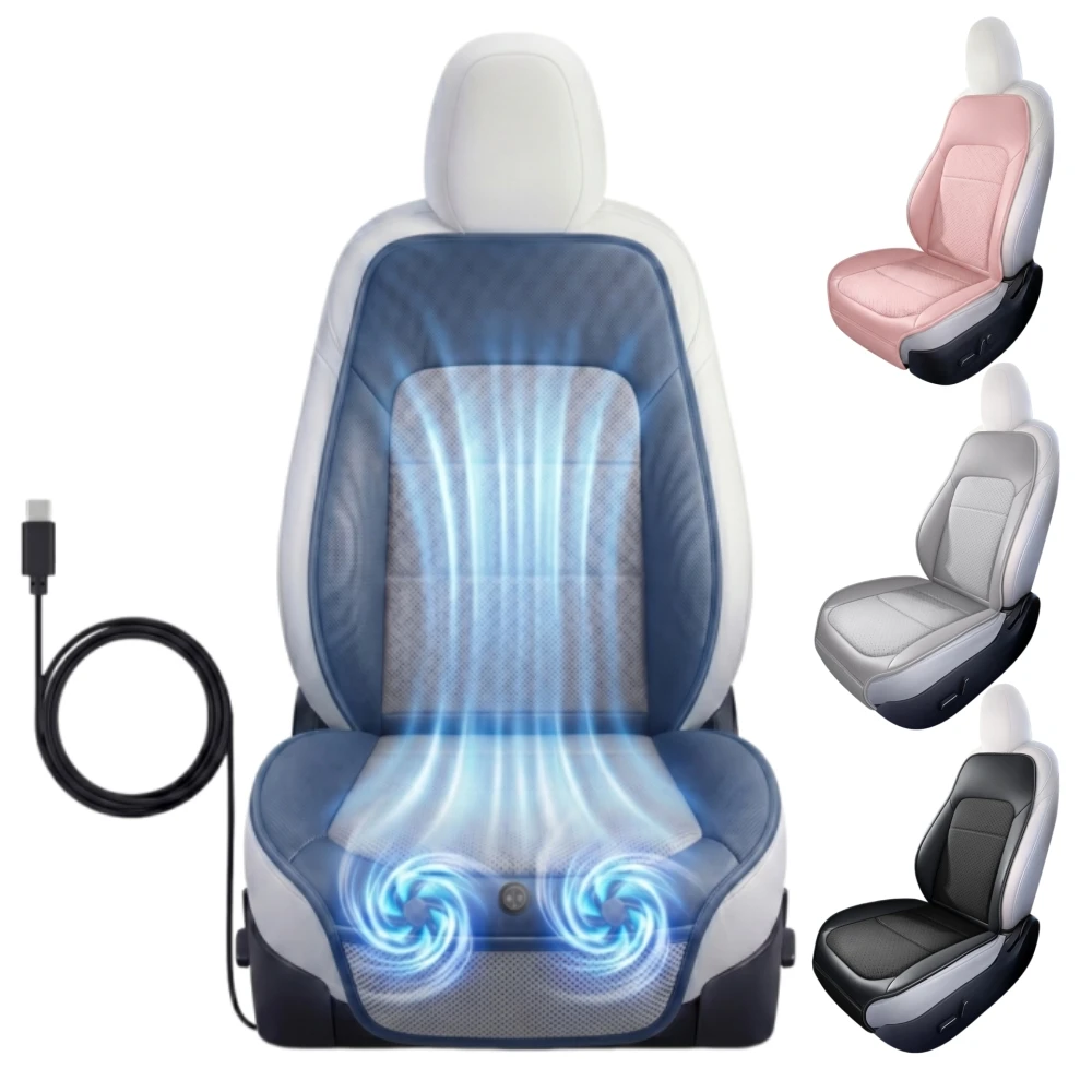 Car Seat Fan Cushion Ventilated Breathable Cooling Pad for Tesla Model 3 Y Auto Start-Stop Low Noise USB-C Seat Cooler Cover
Car Seat Fan Cushion Ventilated Breathable Cooling Pad for Tesla Model 3 Y Auto Start-Stop Low Noise USB-C Seat Cooler Cover