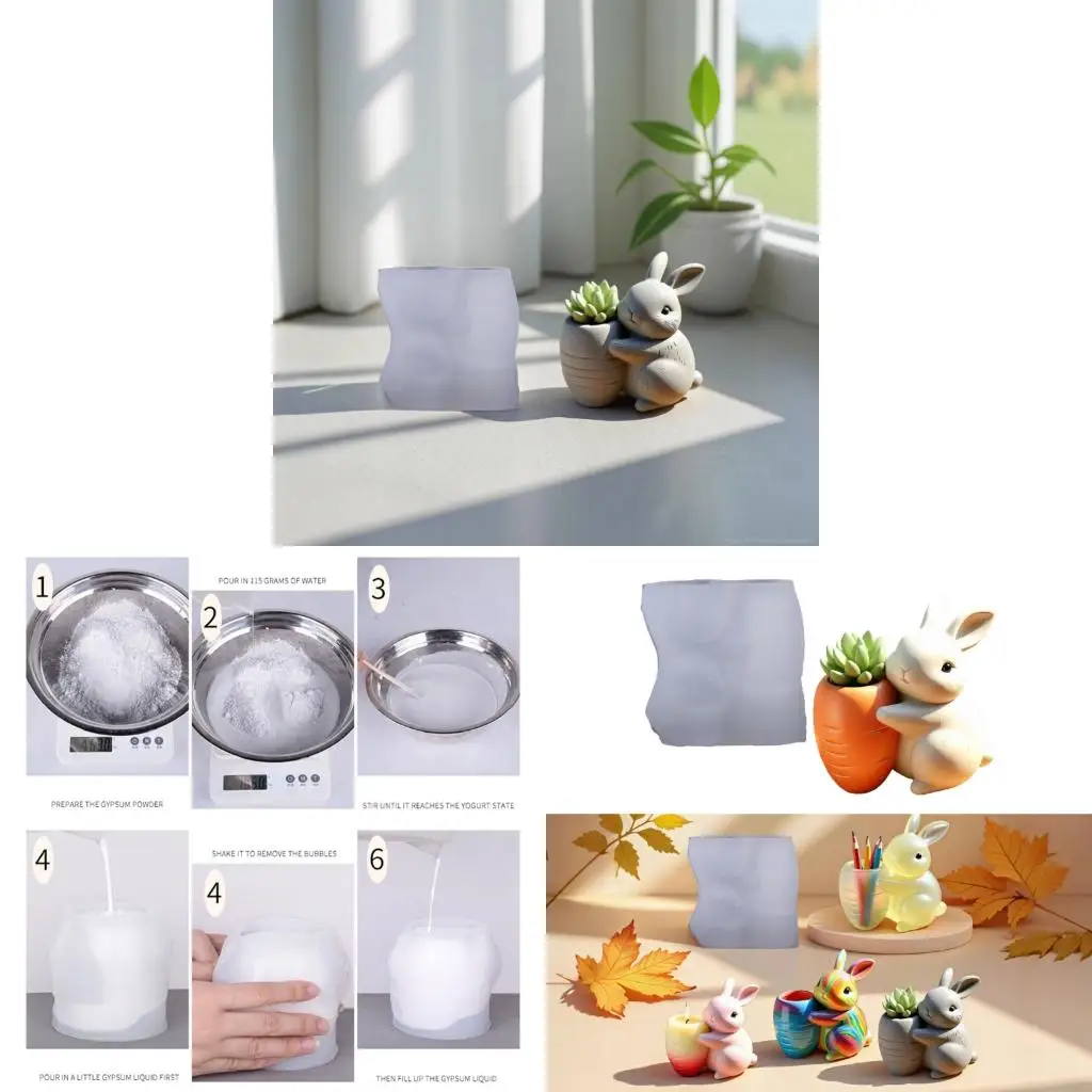 Silicone Flower Pot Mold Carrot Rabbit Detailing Resin Casting Tool For Jewelry Dishes Planters Creative DIY Projects
Silicone Flower Pot Mold Carrot Rabbit Detailing Resin Casting Tool For Jewelry Dishes Planters Creative DIY Projects