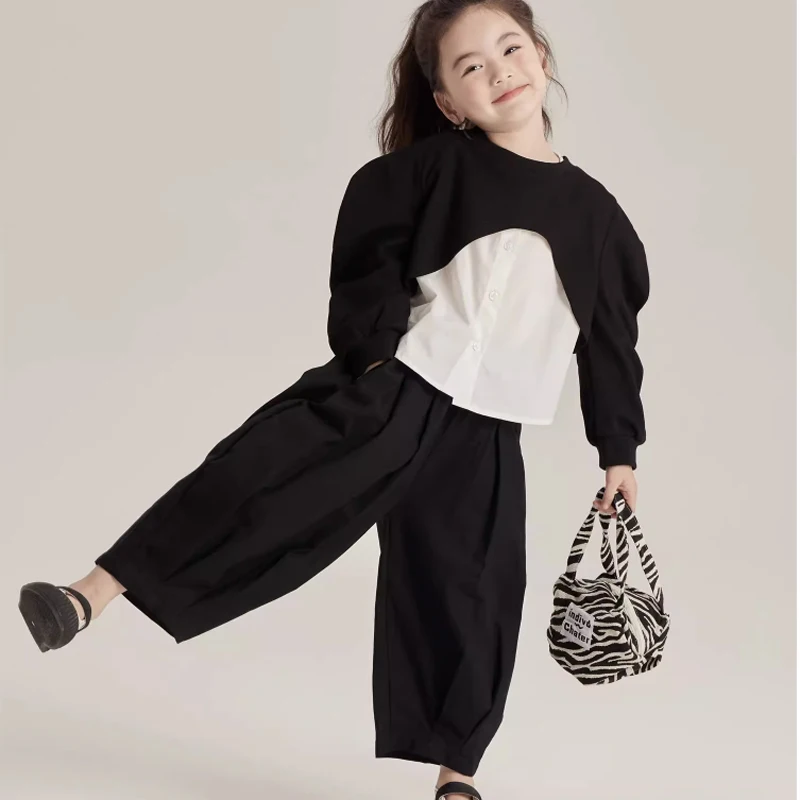 Spring Autumn Fashion Boys Girls Casual Kids Black Vest+TShirt+Loose Pants Children Casual 3Pcs Set Suits Streetwear Clothing
Spring Autumn Fashion Boys Girls Casual Kids Black Vest+TShirt+Loose Pants Children Casual 3Pcs Set Suits Streetwear Clothing