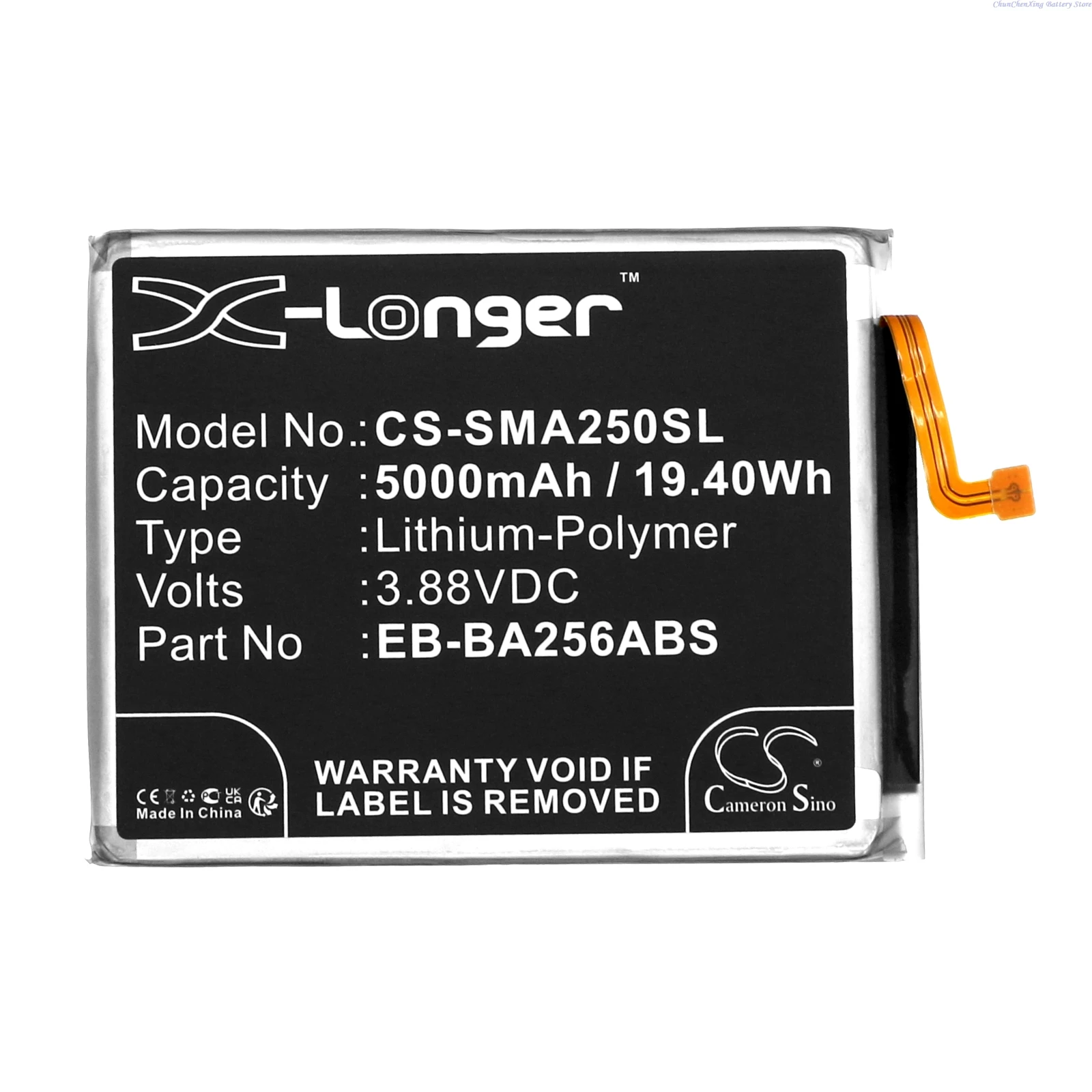 3.88V 5000mAh Battery EB-BA256ABS for Samsung Galaxy A25, A25 5G, A55 5G, SM-A256U, A2560, A256N,A5560,A556E,A556J,A556D +TOOLS
3.88V 5000mAh Battery EB-BA256ABS for Samsung Galaxy A25, A25 5G, A55 5G, SM-A256U, A2560, A256N,A5560,A556E,A556J,A556D +TOOLS