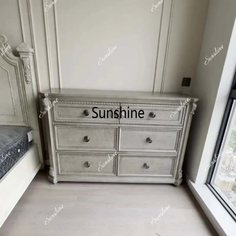 American light luxury solid wood six-chest cabinet bedroom retro decorative cabinet
American light luxury solid wood six-chest cabinet bedroom retro decorative cabinet