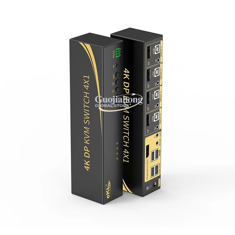 eKL-41DP 4 in 1 out switch, support hot key, remote control switch 4K DP KVM switch
eKL-41DP 4 in 1 out switch, support hot key, remote control switch 4K DP KVM switch