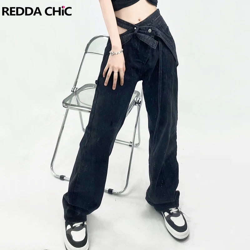REDDACHiC Dark Punk Belted Irregular High-waist Baggy Jeans Women Black Cyber Y2k Pants Trousers Sexy Harajuku Grunge Streetwear
REDDACHiC Dark Punk Belted Irregular High-waist Baggy Jeans Women Black Cyber Y2k Pants Trousers Sexy Harajuku Grunge Streetwear