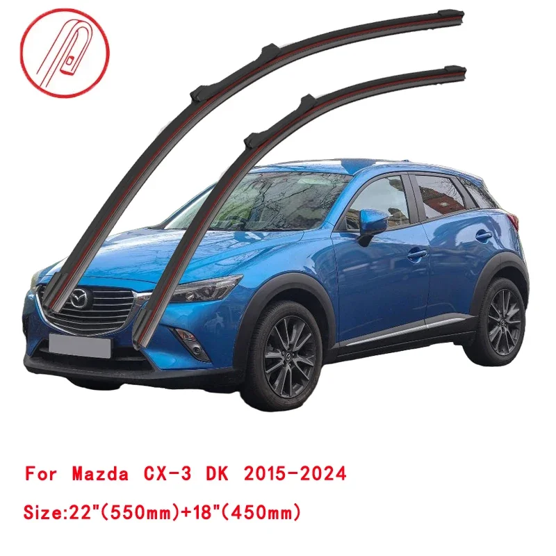 For Mazda CX-3 2015-2024 Car Windshield Wiper Blade Front Windscreen Brushes Washer Accessories Window Cleaning Replacement
For Mazda CX-3 2015-2024 Car Windshield Wiper Blade Front Windscreen Brushes Washer Accessories Window Cleaning Replacement
