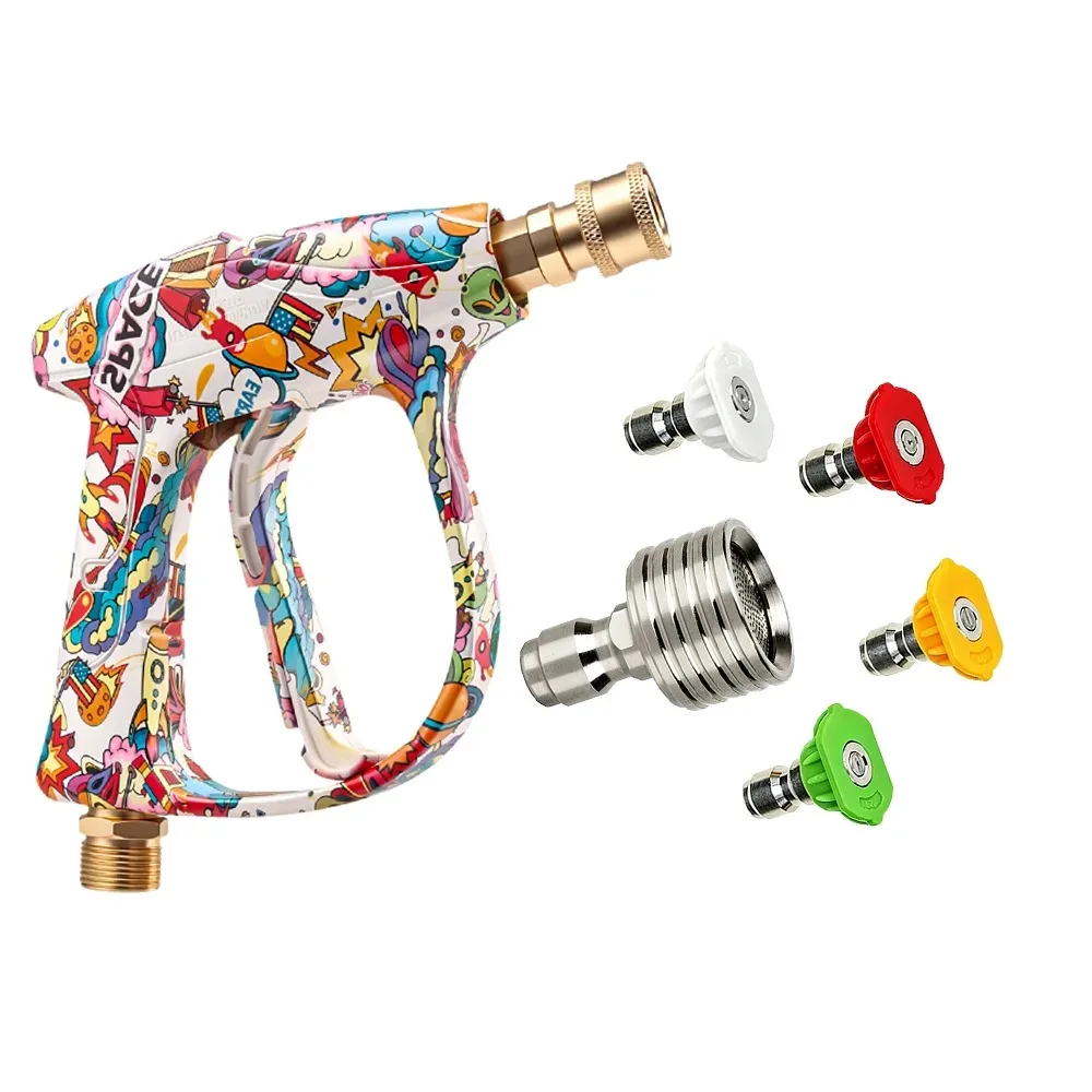 Graffiti Design High Pressure Car Wash Gun M22-ID14 Thread&Four Spray Nozzles 1/4 Inch Quick Connect Pressure Washer Accessory
Graffiti Design High Pressure Car Wash Gun M22-ID14 Thread&Four Spray Nozzles 1/4 Inch Quick Connect Pressure Washer Accessory