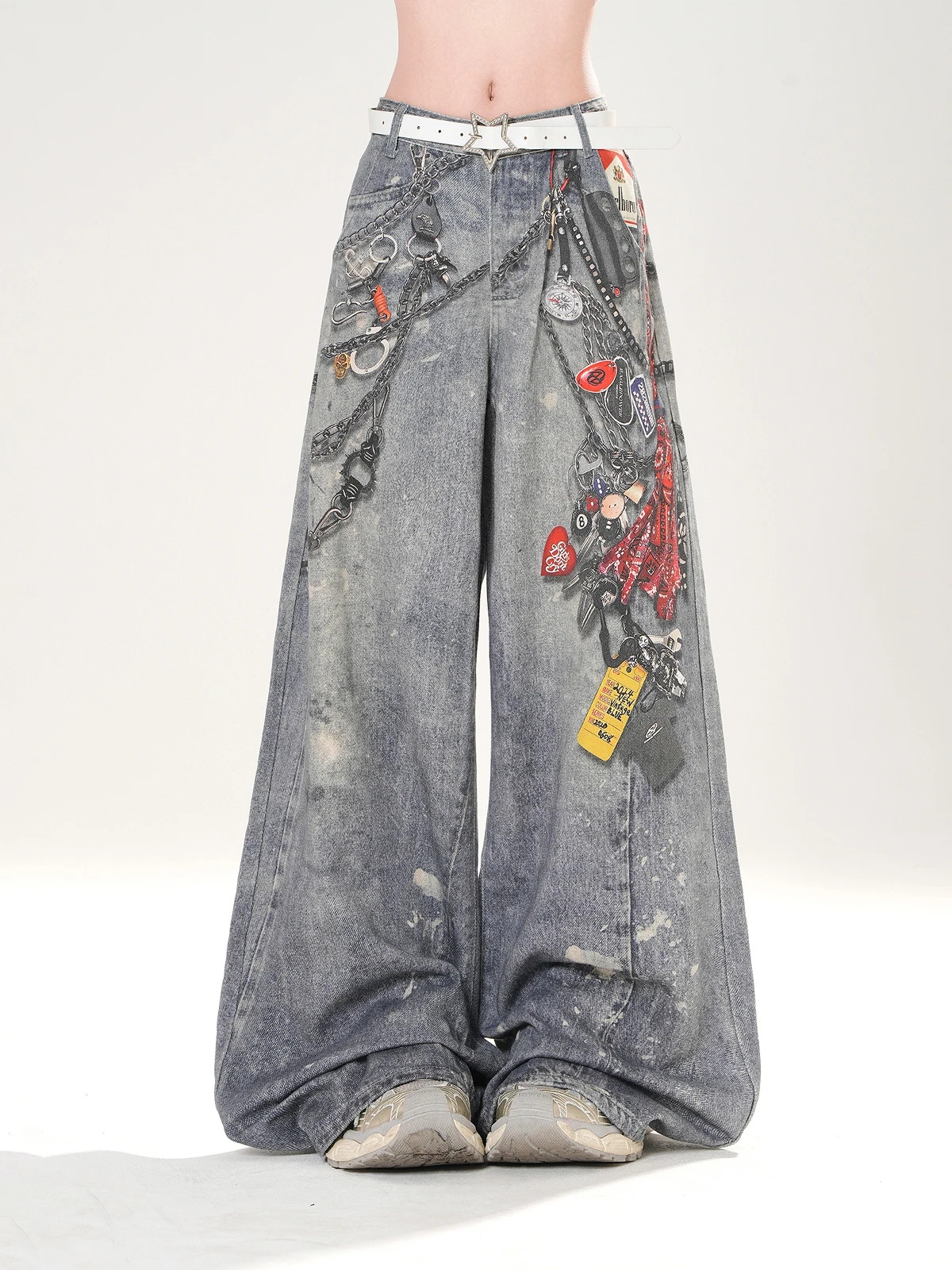 Джинсы женские летние свободные прямые с высокой талией, широкие штанины, синий деним, в стиле американской уличной моды
Джинсы женские летние свободные прямые с высокой талией, широкие штанины, синий деним, в стиле американской уличной моды