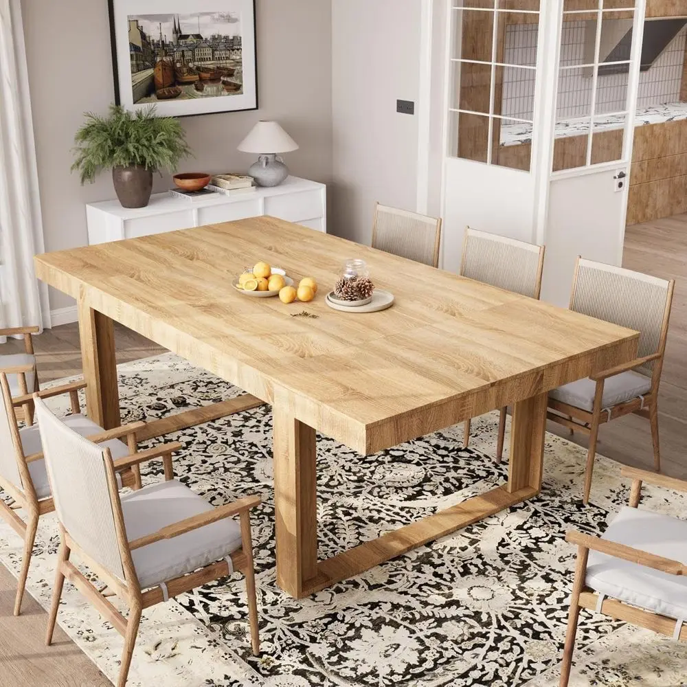 Elegant 86.6 Wide Dining Table for 6-8, Ideal for Conferences and Home Dining
Elegant 86.6 Wide Dining Table for 6-8, Ideal for Conferences and Home Dining